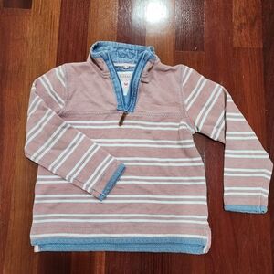 Kids Fatface Textured Quarter Zip Pullover | Size 8/9